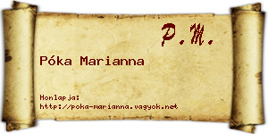 Póka Marianna névjegykártya
